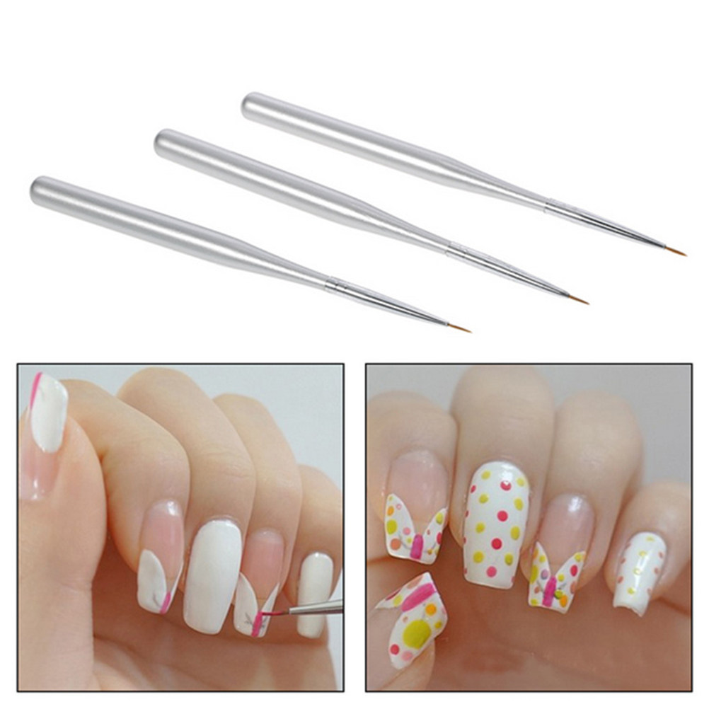 Detailing Brush Set - 3 Buah Set Pena Liner Seni