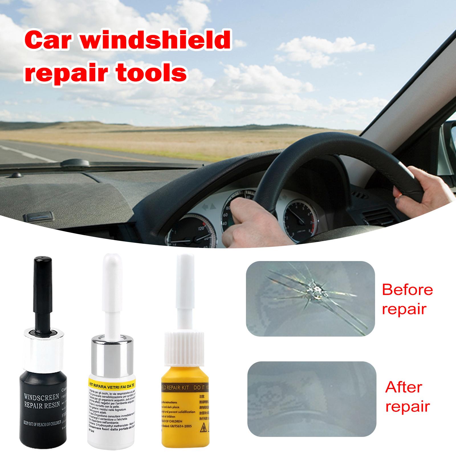 Glass Cleaner Streak - Kit perbaikan kaca retak mobil, cairan