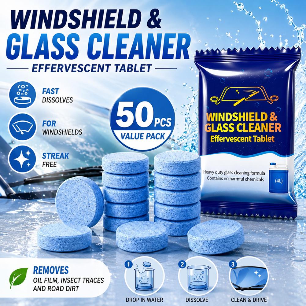 Tablet Efervesen Pembersih Kac - Glass Cleaner Streak ulasan dan harga