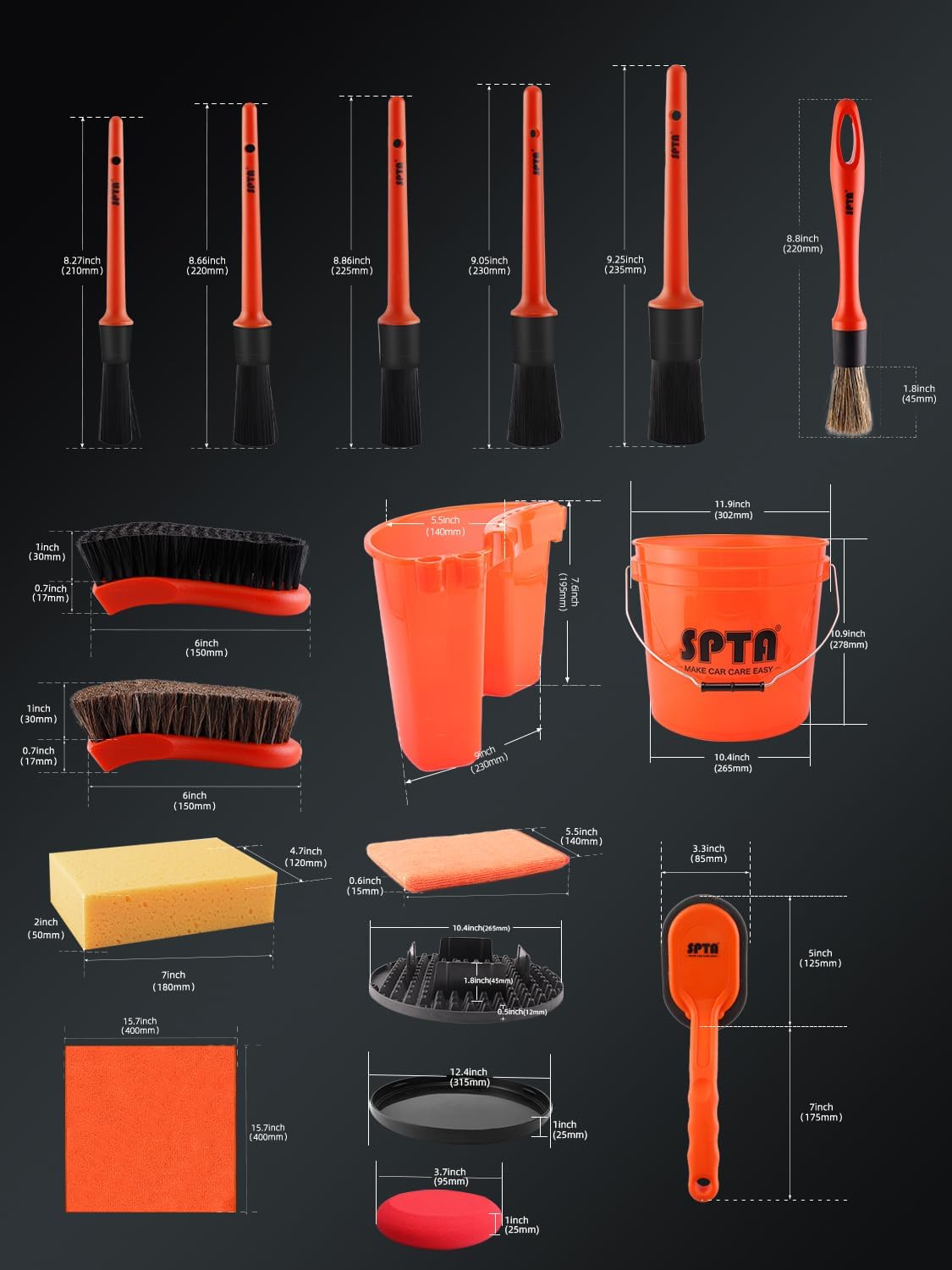 SPTA 31Pcs Set Ember Cuci Mobi - Detailing Brush Set ulasan dan harga