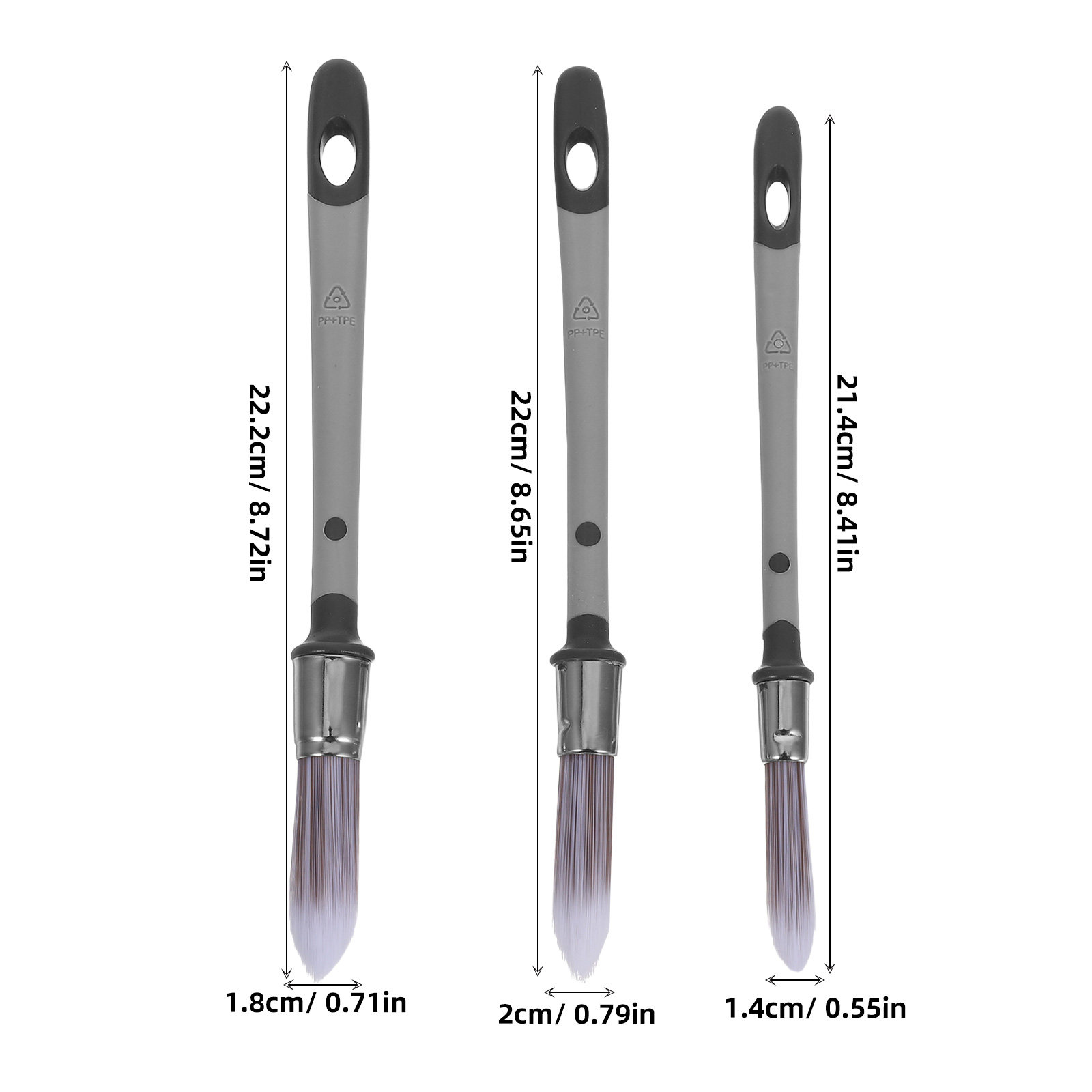 3Pcs Kuas Celah & Celah Sempit - Detailing Brush Set ulasan dan harga