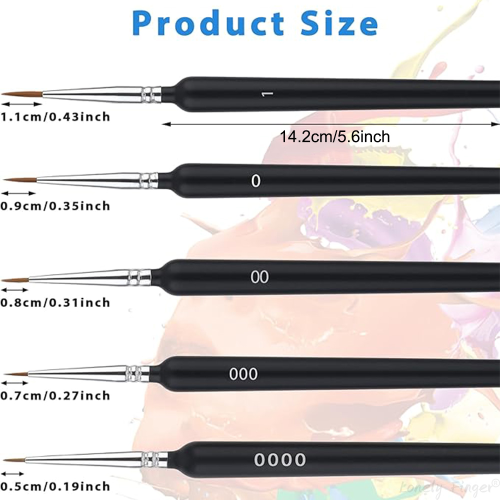Set Kuas Cat 5/11 Buah, Kuas D - Detailing Brush Set ulasan dan harga