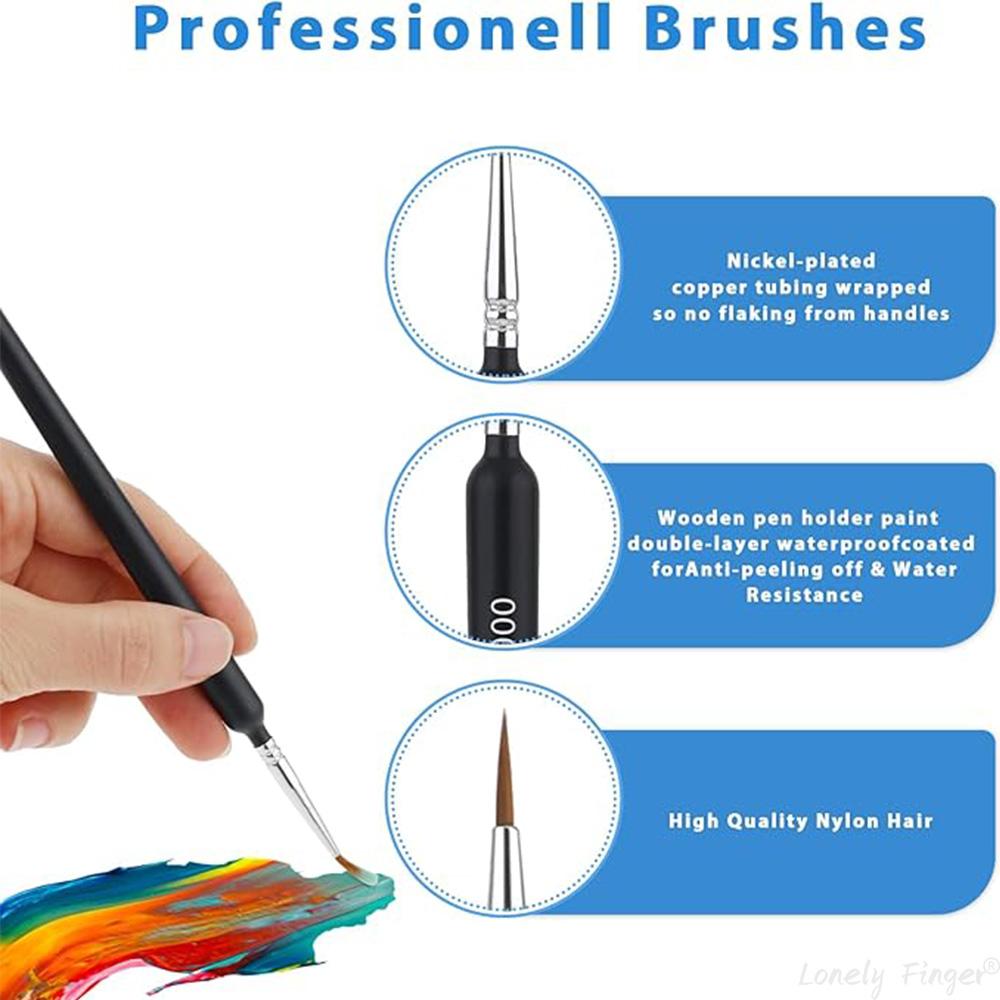 Set Kuas Cat 5/11 Buah, Kuas D - Detailing Brush Set ulasan dan harga